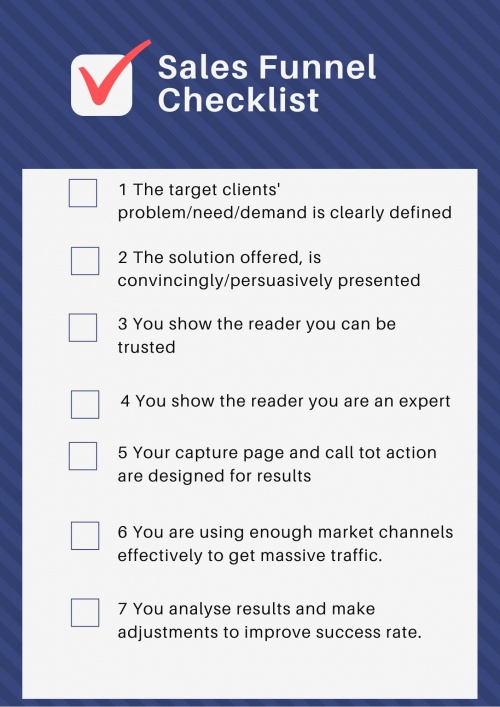 Sales funnel checklist